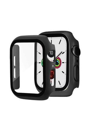 Apple Watch 7 Uyumlu 45 mm Ekran Koruyucu Cam 360 Derece Kasalı Tam Kaplama TYC00292116934