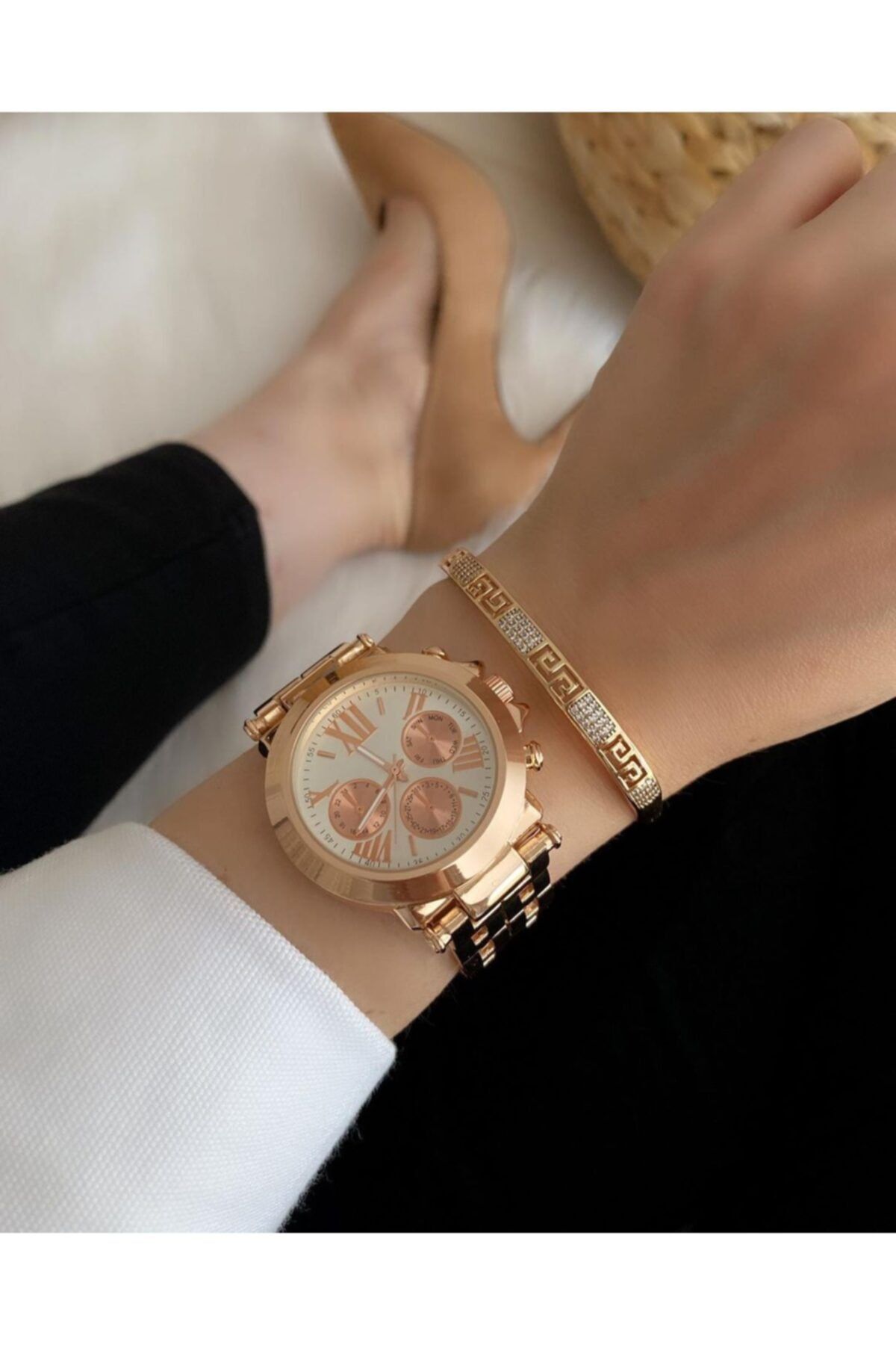 Rose Unısex Çelik Kasa Analog Kol Saati