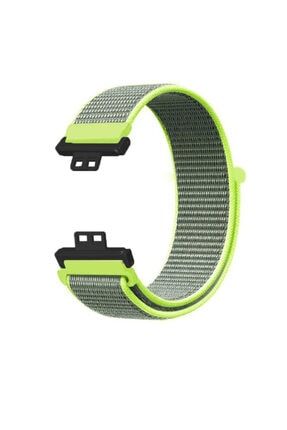 Huawei Watch Fit Kordon Cırtcırt Kumaş Ayarlanabilir Yeşil smklf8560064806818