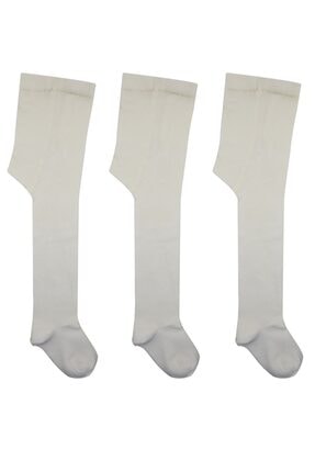 Ekru 3lü Pamuklu Külotlu Çorap külotlu çorap