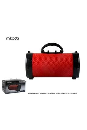 Md-bt30 Kırmızı Bluetooth Aux+usb+sd Kartlı Speaker ECX03266