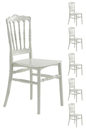 6 Adet Miray Beyaz Sandalye / Balkon-bahçe-mutfak SNDL-010108-186