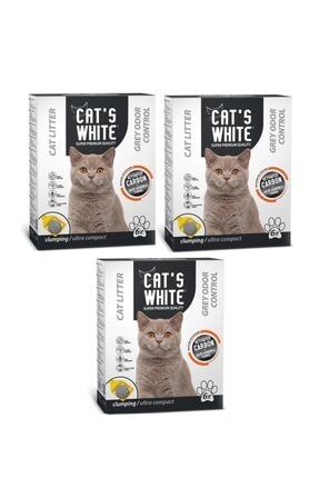 Cat's White - 3x6 Litre - Aktif Karbon Bentonit Kedi Kumu DYC-TRDYL1218-BX06L0000- X3K