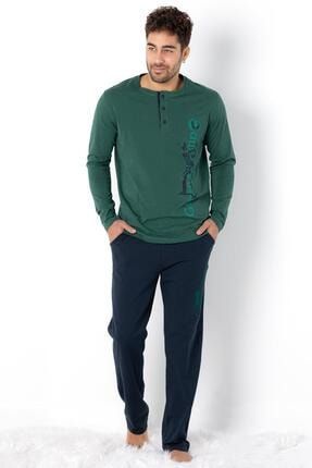 Erkek Yeşil Uzun Kollu Pijama Takımı 002-000699