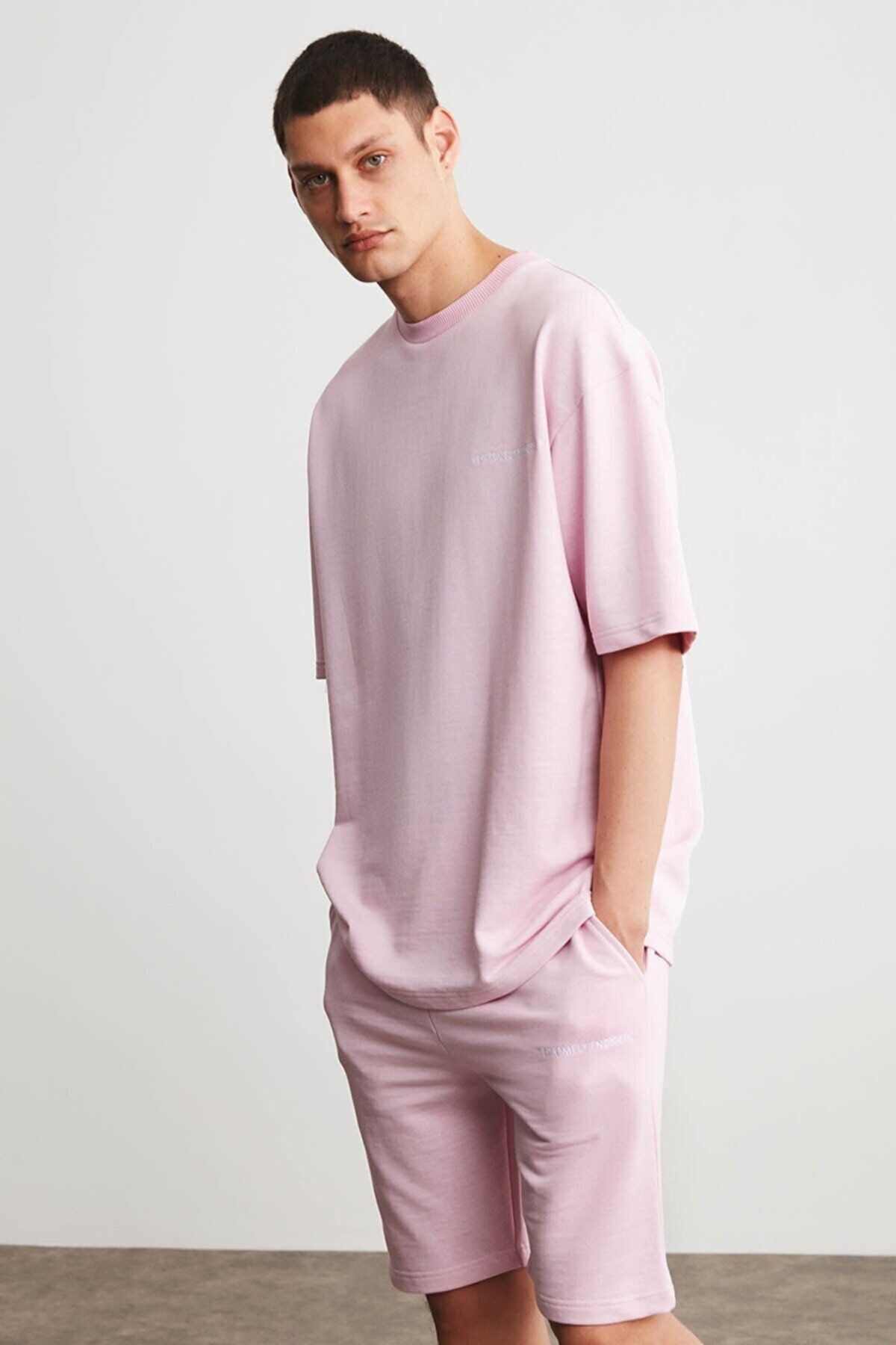 GRIMELANGE Buga Comfort Pembe Şort &amp; Bermuda VB7307