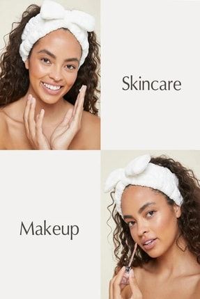 Kadın Beyaz Makeup Ve Spa Saç Toplama Bandı BYH-5081