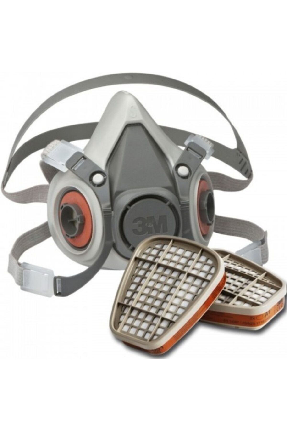 3M 6200 Yarım Yüz Maskesi (medium) + 6057 Abe1 Maske Filtresi (1 Çift)