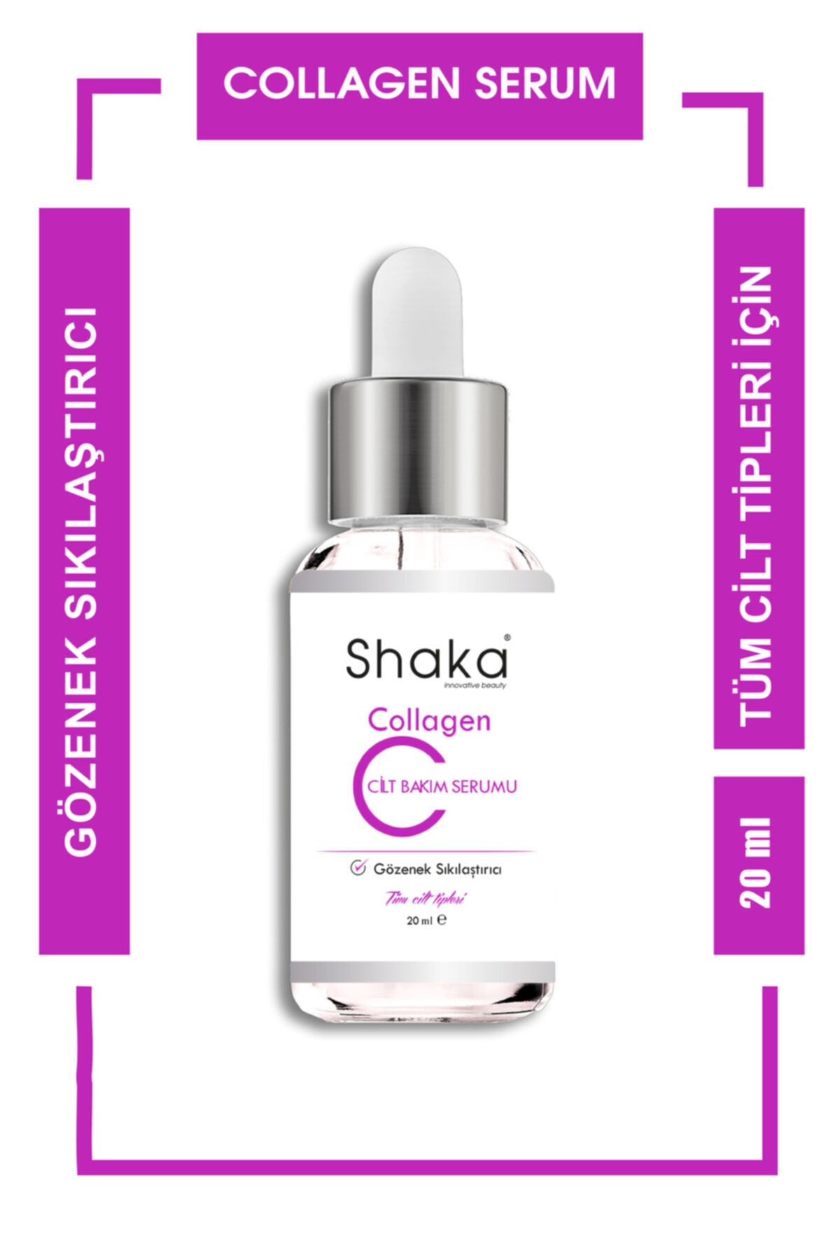 SHAKA Collagen Cilt Bakım Serumu - Gözenek Sıkılaştırıcı 20 ml