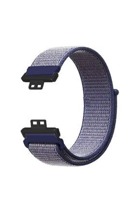 Huawei Watch Fit Kordon Cırtcırt Kumaş Ayarlanabilir Lacivert smklf8560064806818