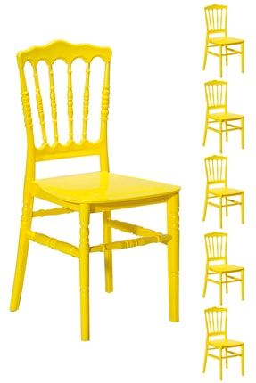 6 Adet Miray Sarı Sandalye / Balkon-bahçe-mutfak SNDL-010108-186