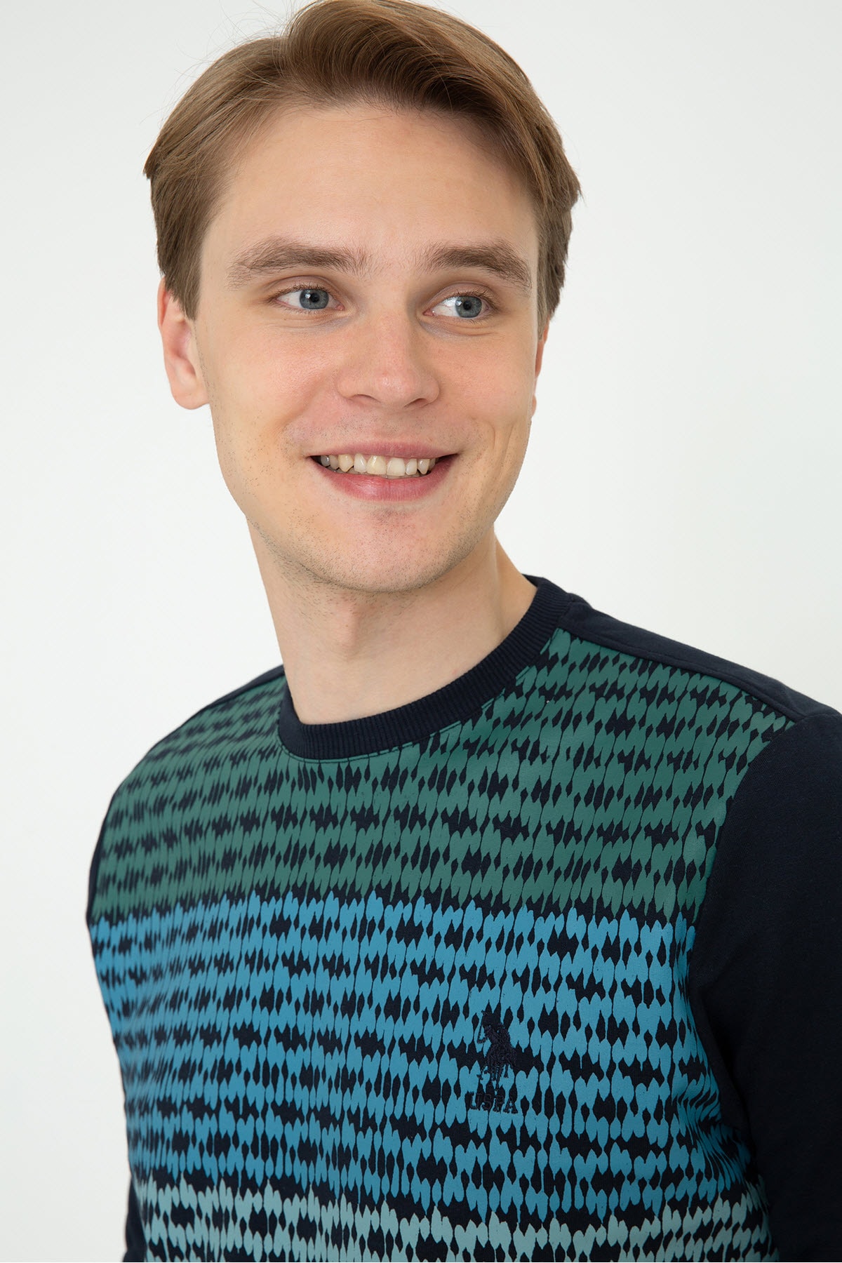 سویشرت مردانه آبی سرمه ای یو اس پولو | G081GL082.000.1260388 اورجینال - تصویر 2