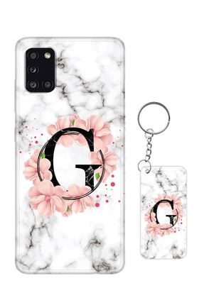 Samsung Galaxy A31 Çiçek Desenli G Harfli Telefon Kılıfı ES-SGA31-H1
