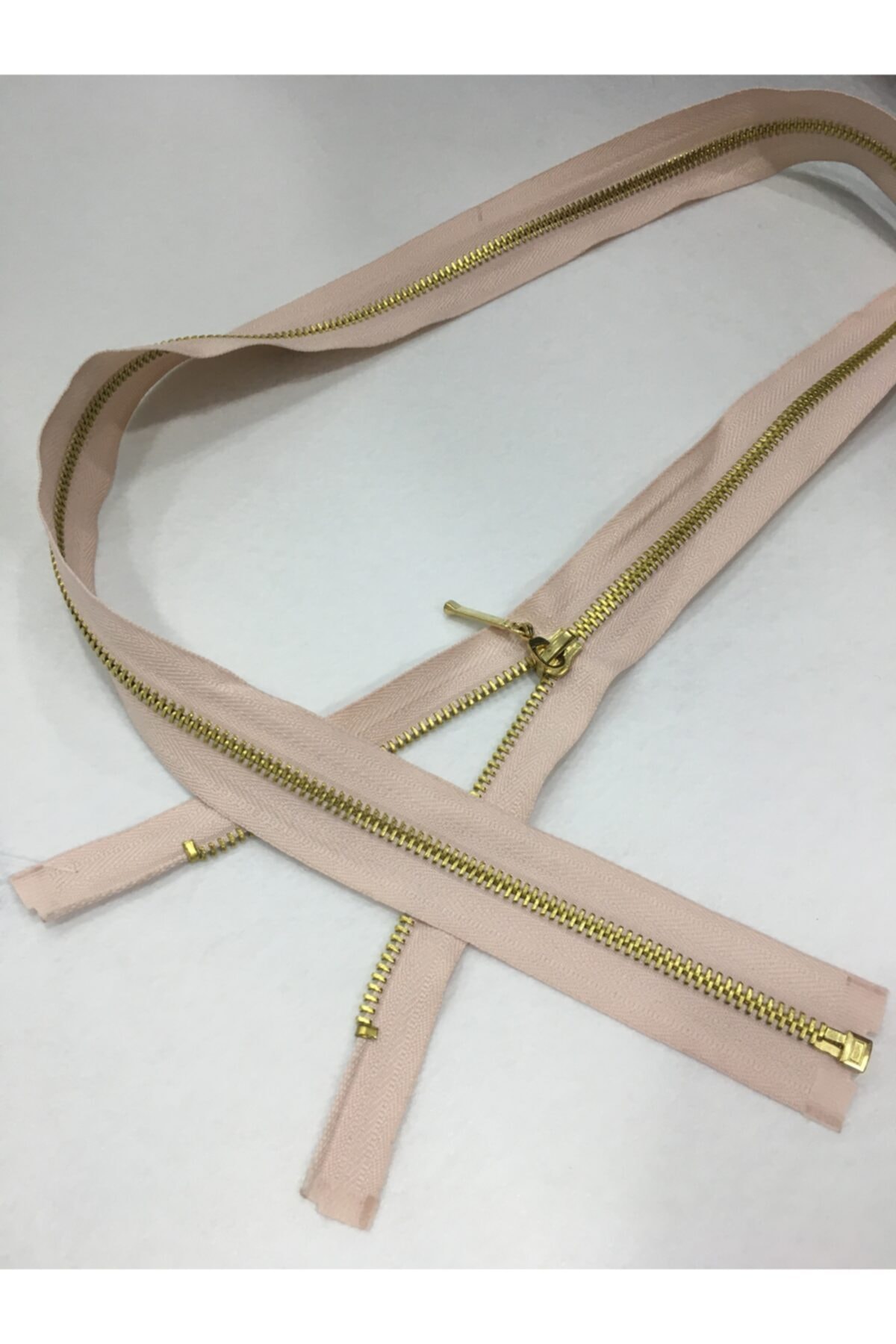 Iron Tooth Zipper 90 Cm Powder