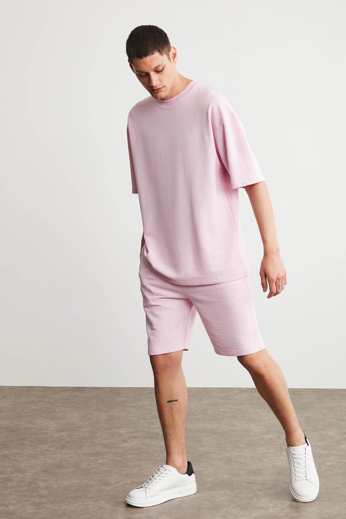 GRIMELANGE Buga Comfort Pembe Şort &amp; Bermuda VB7307