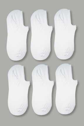 Kadın Beyaz 6'lı Kadın Görünmez Sneaker Çorap ELF568UMBERTOGCM6
