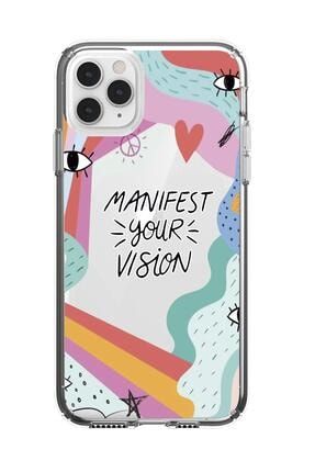 Iphone 11 Pro Uyumlu Manifest Your Vision Premium Şeffaf Silikon Kılıf Beyaz Baskılı iPhone11promanifest