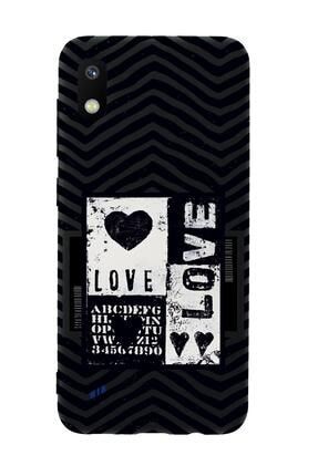 Samsung A10 Black Love Premium Silikonlu Telefon Kılıfı MCANDLBLCKLV108