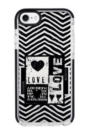 Iphone 7 Black Love Candy Bumper Silikonlu Telefon Kılıfı MCCBBLCKLV29