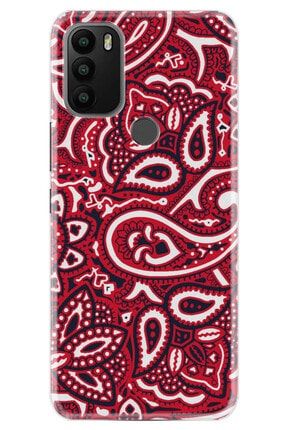 Gm 21 Plus Uyumlu Kılıf Silikon Telefon Kabı Kapak - Kırmızı Mandala mrkauvgm21plus1288
