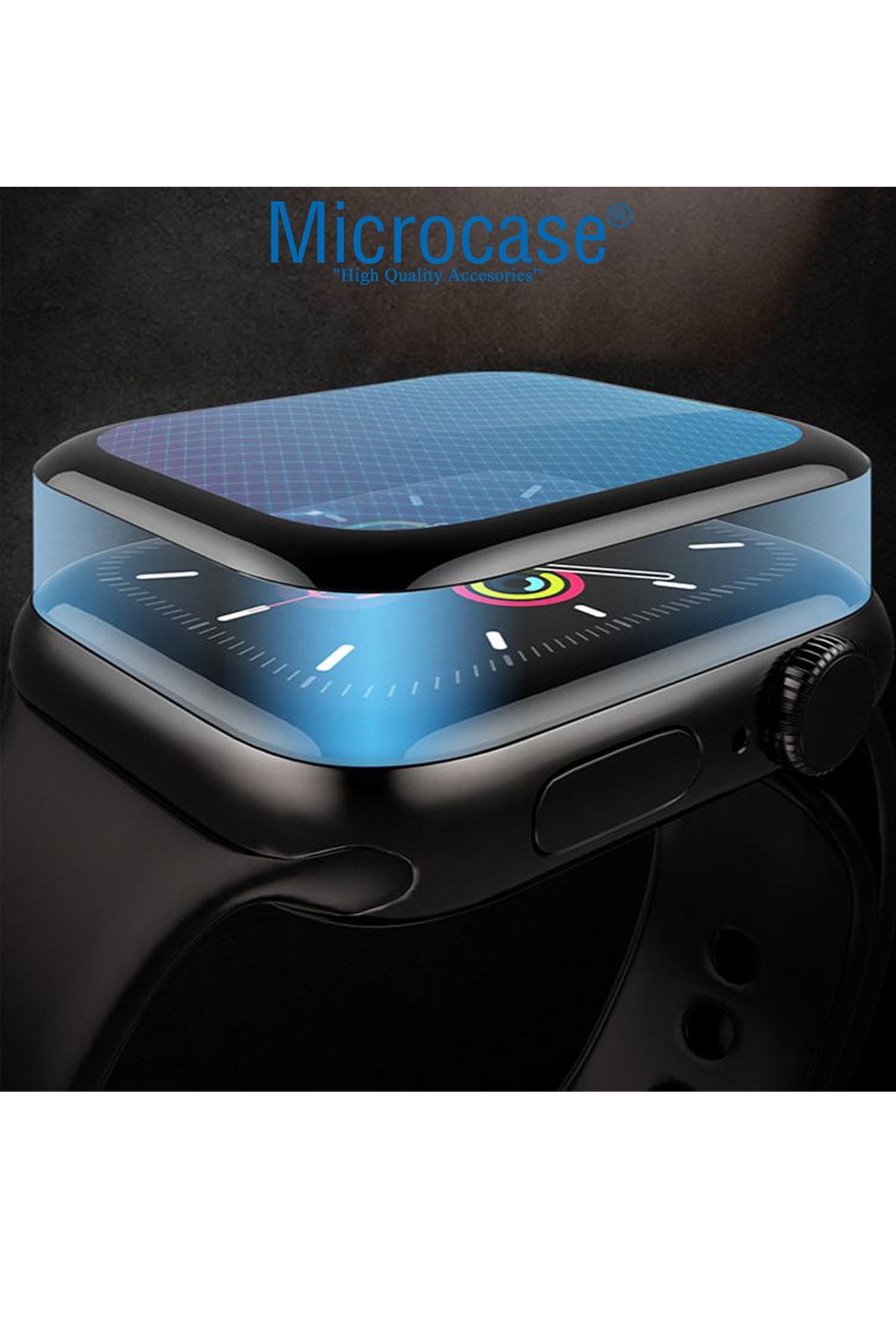 Microcase-Black Watch 7 41mm - Compatible Full Covering Curved Screen Protector 3D Pet Film 4
