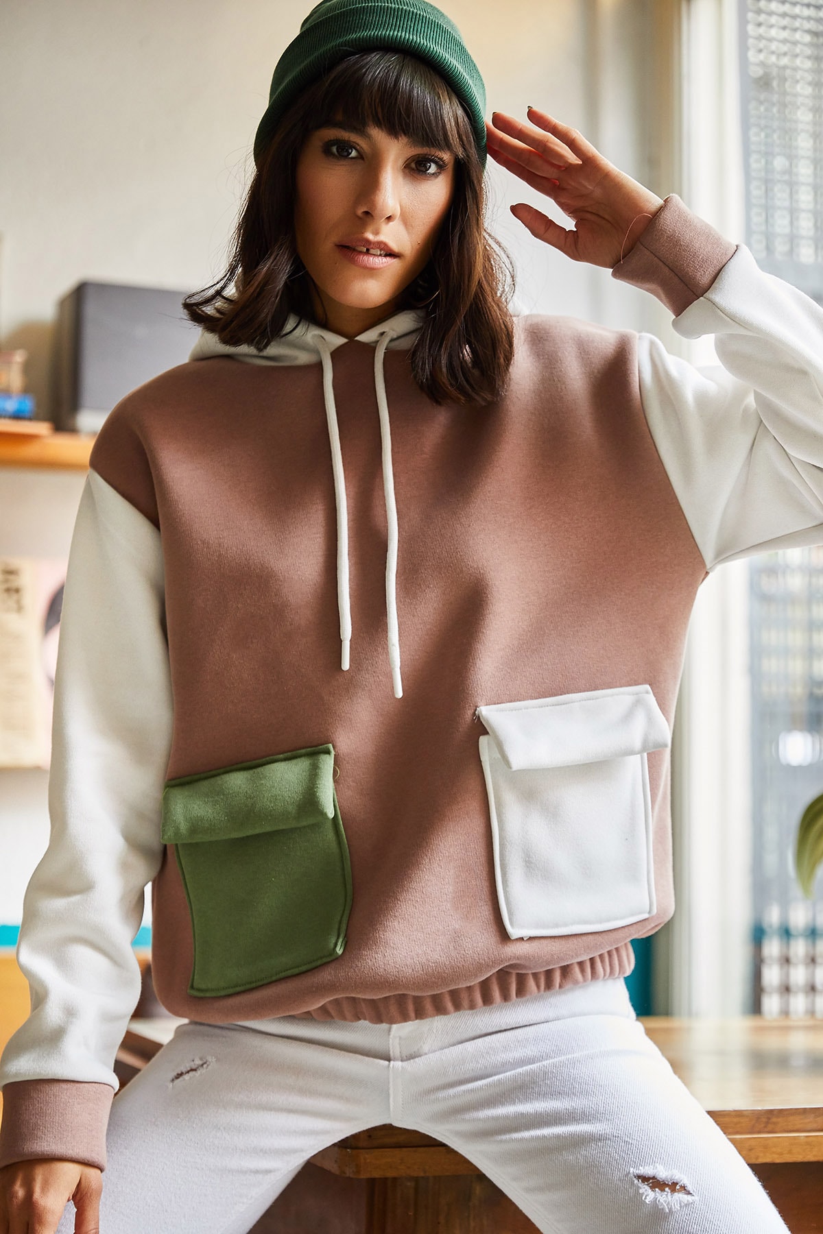 Olalook Sweatshirt Mehrfarbig Relaxed Fit Fast ausverkauft