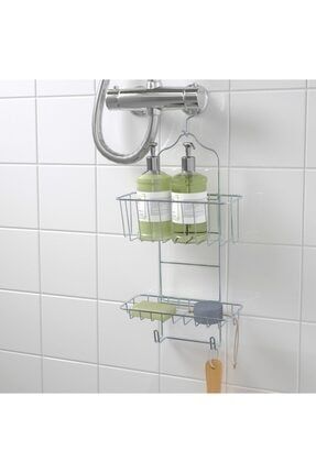 Duş Sepeti, Ikea Pas Tutmaz Duş Rafı Askılı, Ikea Çinko Kaplama, 24×53 Cm 333272
