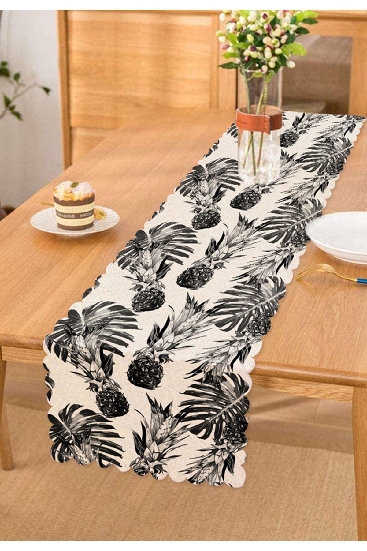 Realhomes Alergăr Decorativ Cu Ananas Și Frunze De Palmier - One Size