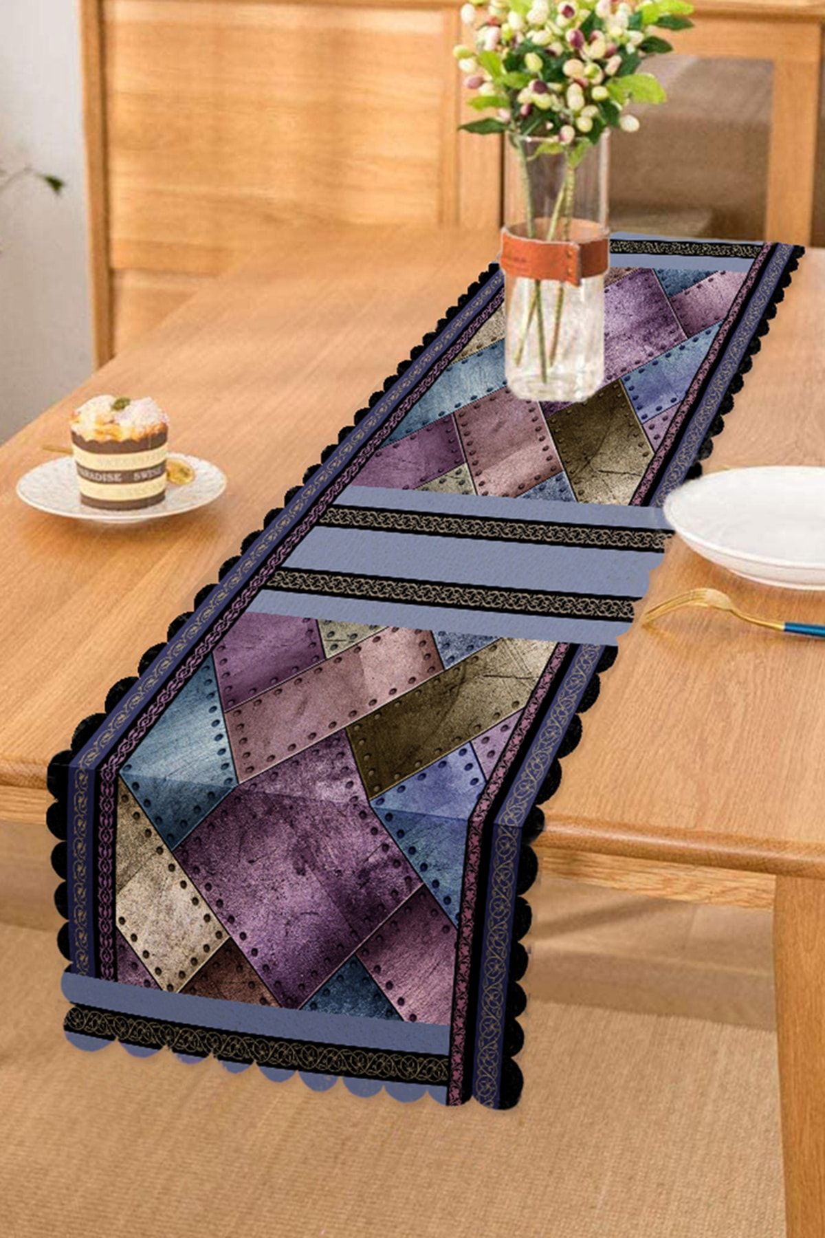 Realhomes Alergăr Cu Design Special Cu Motiv Geometric Modern - Mărime unică