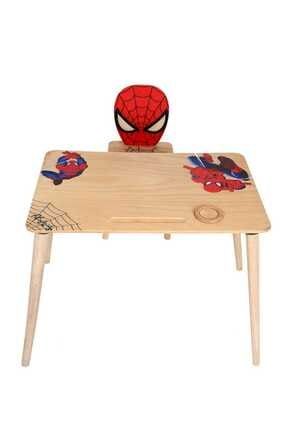 Ahşap Örümcek Adam Çocuk Masa Sandalye Takımı Aktivite Eğlence Masası ART0078-231