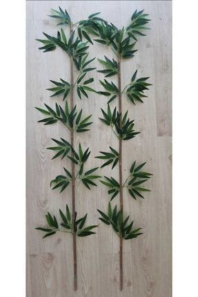 Yapay Yapraklı Dekoratif Bambu Çubuğu 120cm 2 Adet YPY120-2