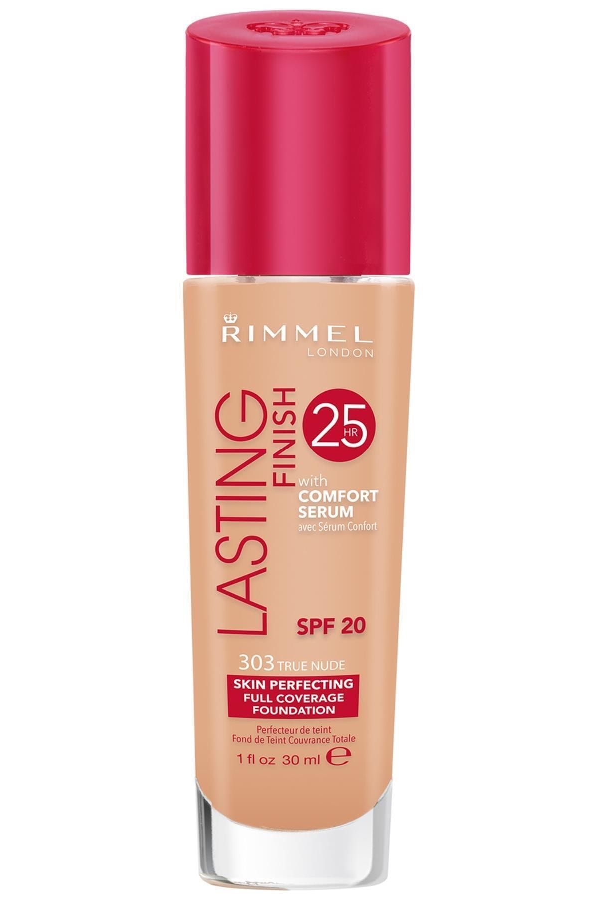 کرم پودر چند رنگ ماندگار 25 ساعت بنیاد 303 برهنه واقعی Rimmel London