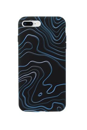 Iphone 8 Plus Blue Art Tasarımlı Siyah Telefon Kılıfı BCIPH8PBLUEART