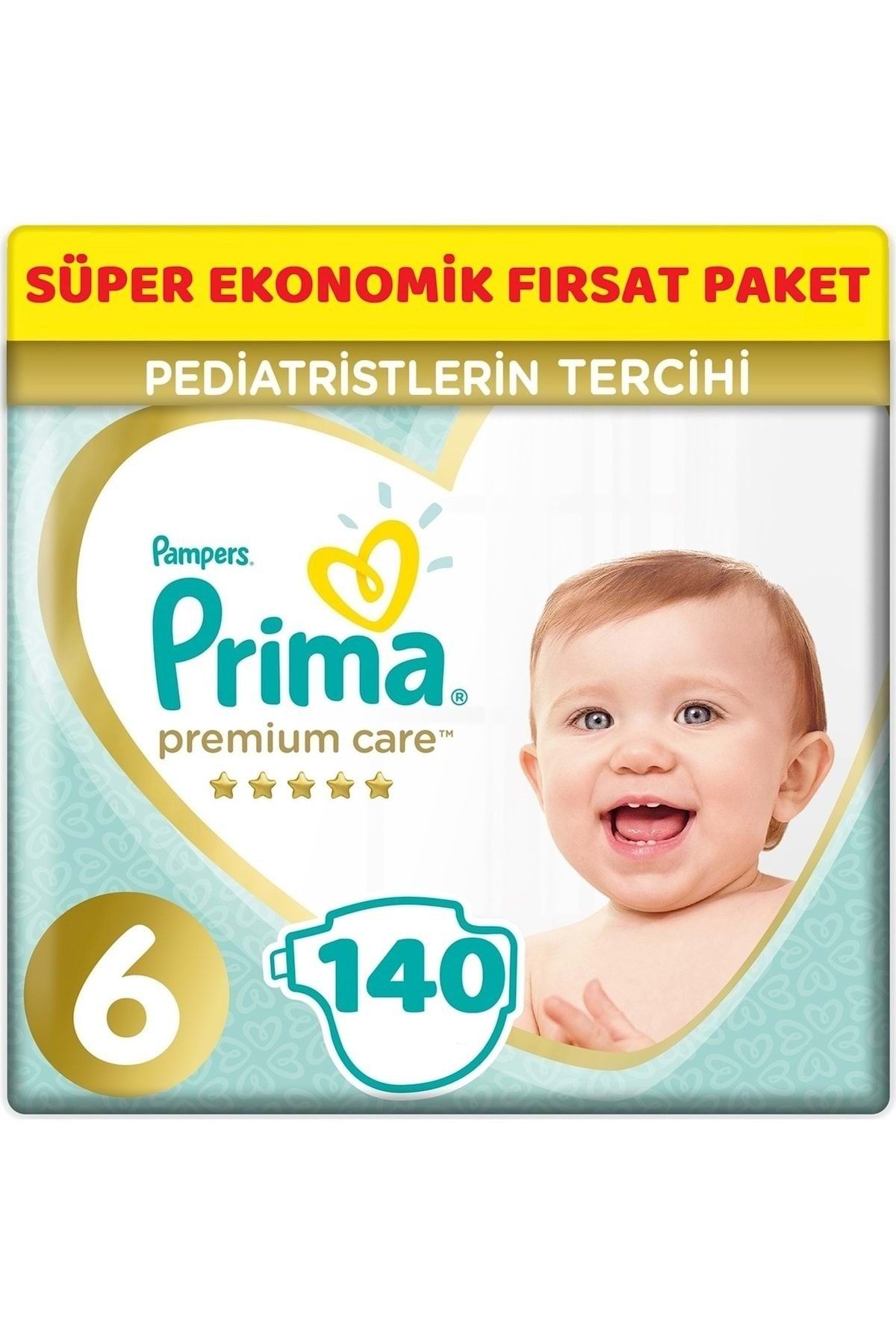 Prima Premium Care Bebek Bezi Beden:6 (13+kg) Extra Large 140 Adet Süper Ekonomik Fırsat Pk