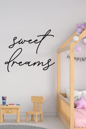 Sweet Dreams Çocuk Bebek Odası Suvar Sticker-siyah (60x72cm) k288