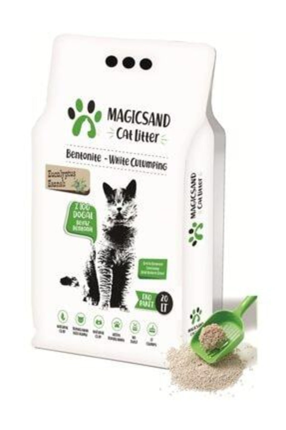 Magic Sand Cat Litter Eucalyptus Ince Taneli Kedi Kumu - 20 Lt Fiyatı ...