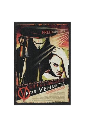 V For Vendetta Poster Görünümlü Ahşap Tablo 0236