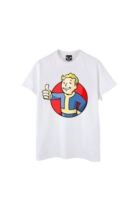 Unisex Beyaz Fallout T-Shirt TT1Y1K1FALLO