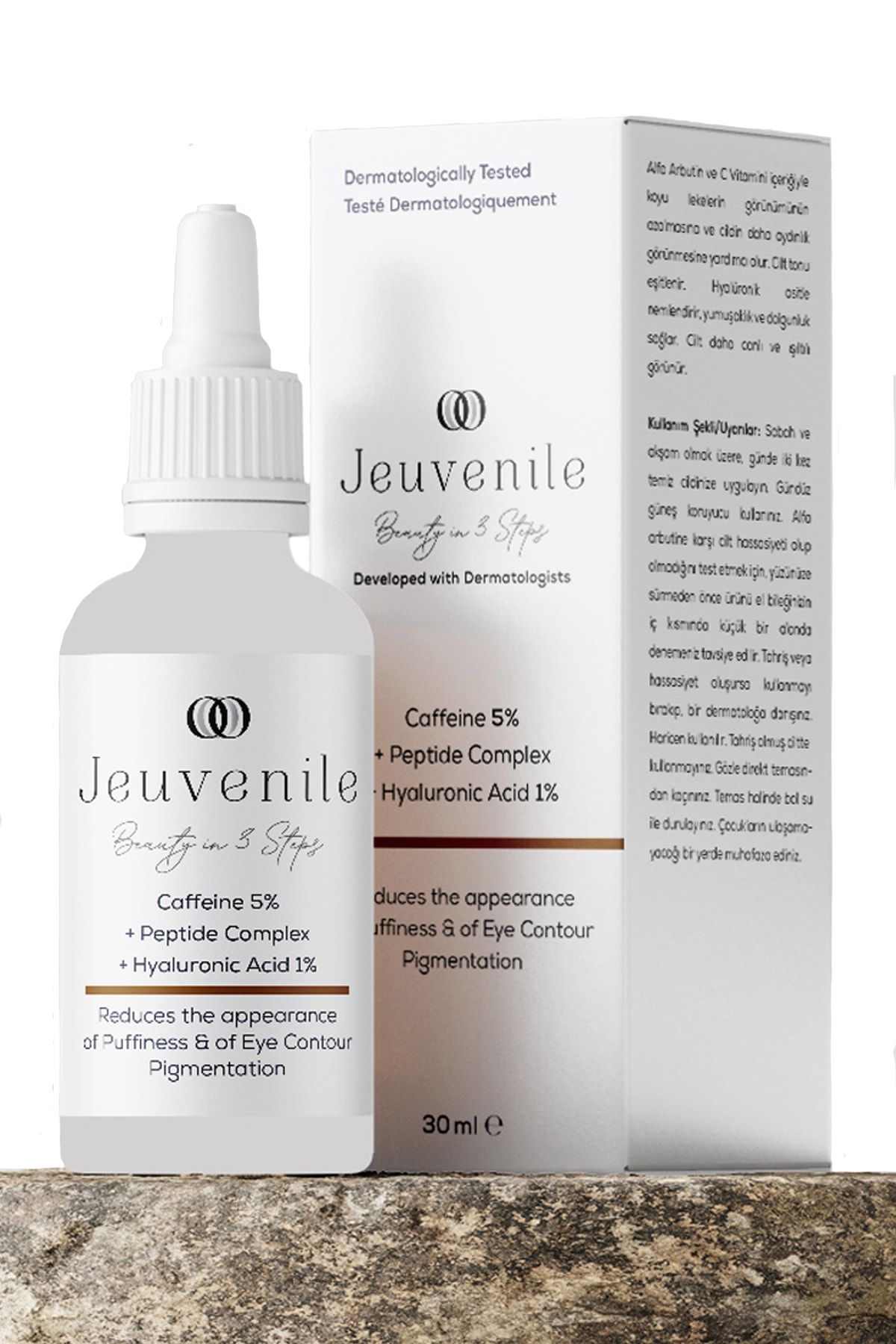 jeuvenile caffeine 5 peptide complex hyaluronic acid 1 goz alti torbasi ve morluk serumu 30 ml fiyati yorumlari trendyol