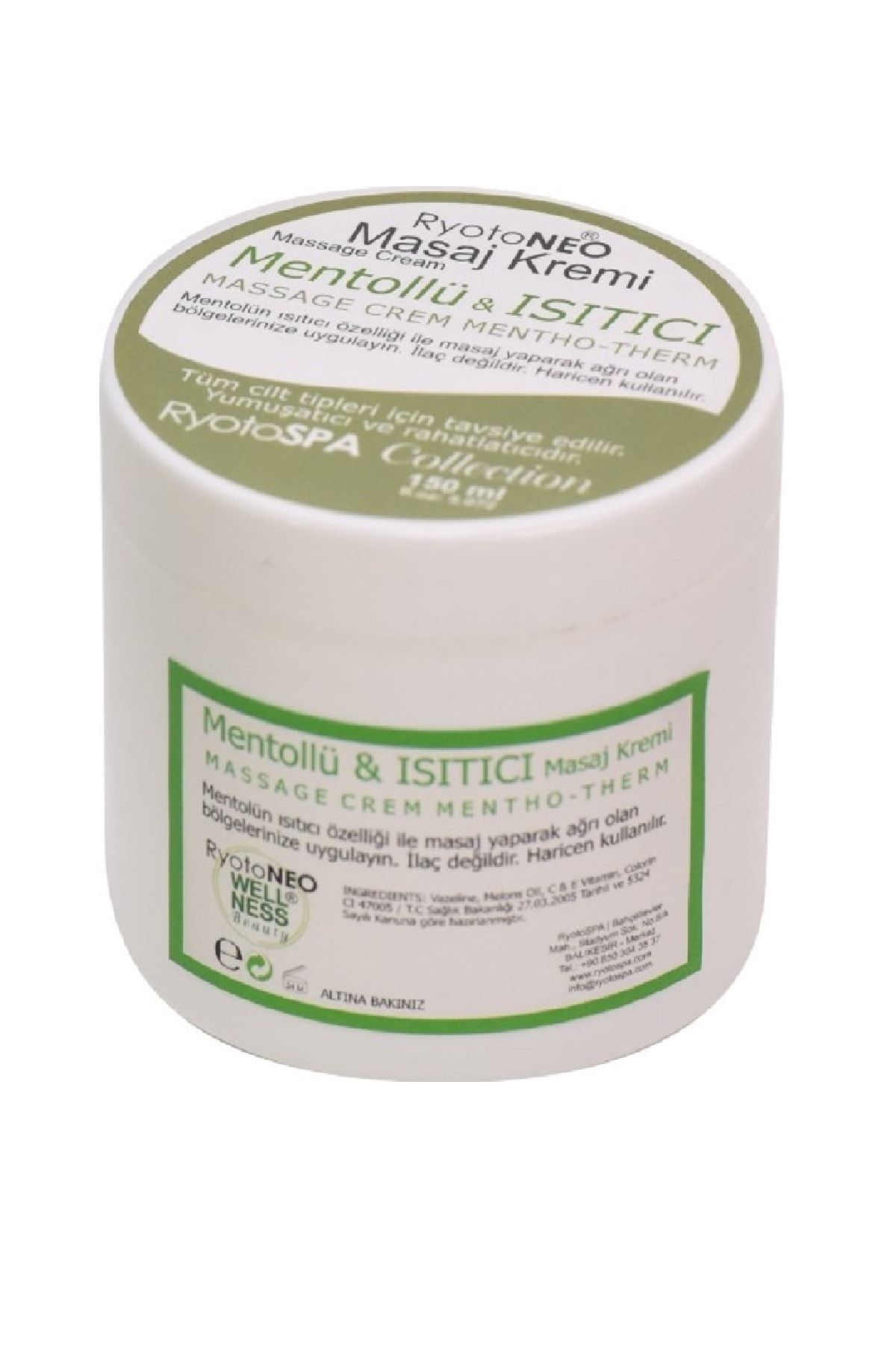 RyotoNEO Mentol Çok Amaclı Krem %100 Doğal 150 Ml. / RyotoNEO Menthol Multi-Purpose Cream 100% Natural 150 Ml.