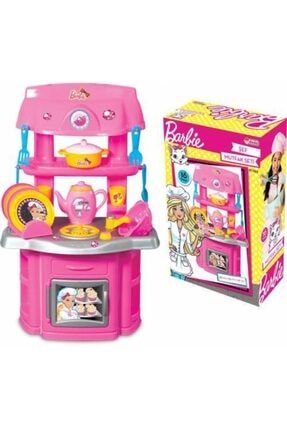 Barbie Şef Mutfak Seti Kız Çocuk Oyuncak Mutfak Evcilik Oyuncak Seti Barbie Mutfak