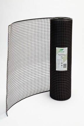 Vonkap Plastik Dekoratif Bahçe Çiti / Balkon Filesi Siyah 1mt*25mt