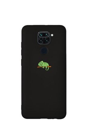 Xiaomi Redmi Note 9 Siyah Lansman Bukalemun Desenli Telefon Kılıfı REDMIN9LN-004