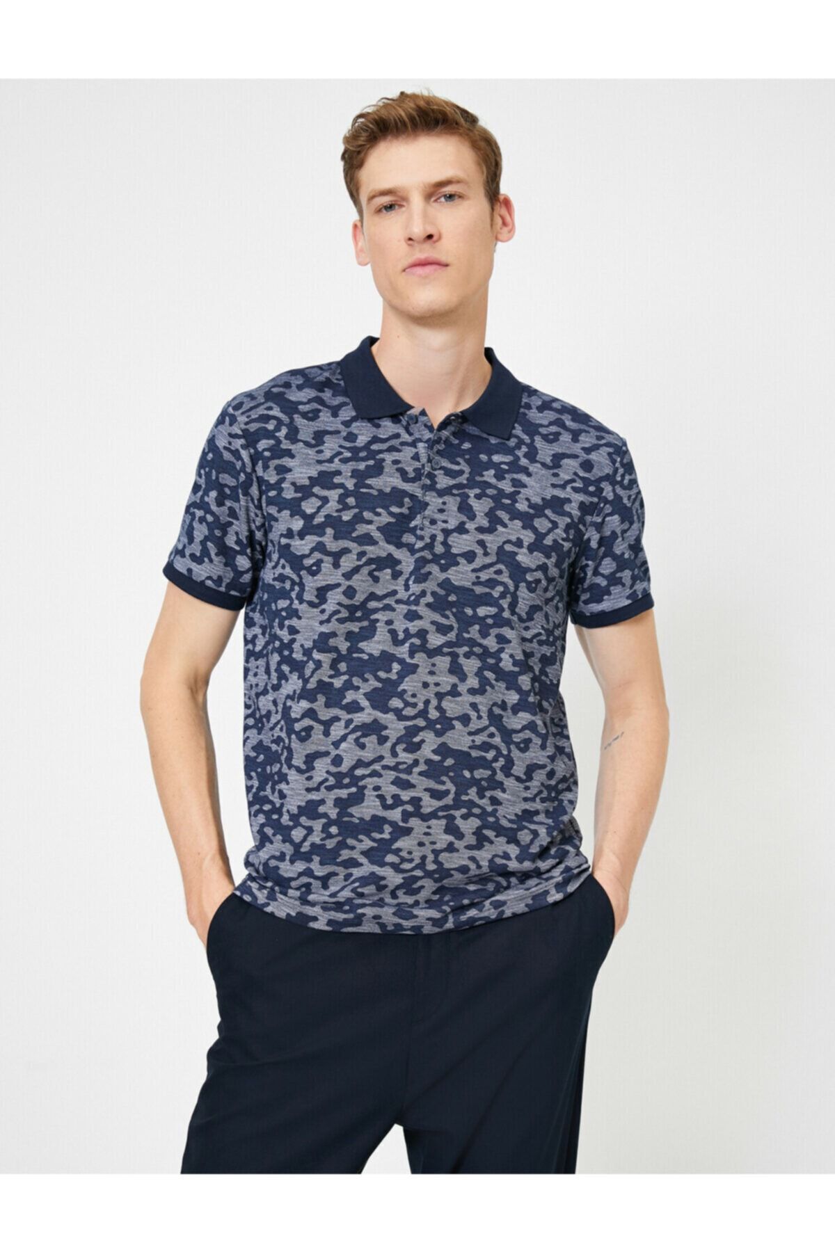 Koton Poloshirt Dunkelblau Regular Fit Fast ausverkauft