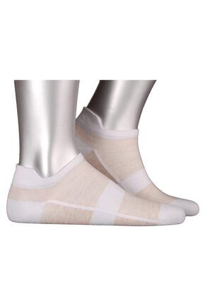 2'li Ekonomik Paket Patik Spor Bej Beyaz Çorap NLMTD40230BB