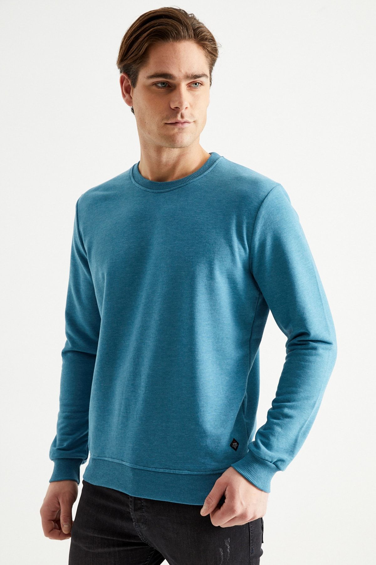 Dynamo Sweatshirt Turquoise Slim fit Trendyol