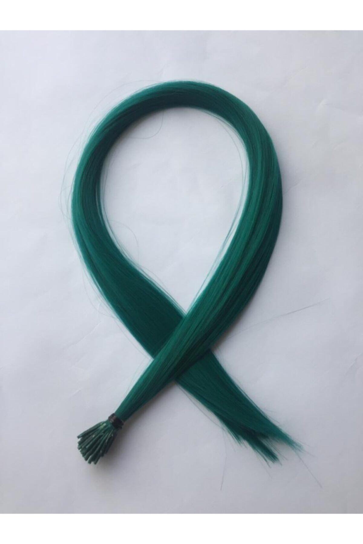 rüyam satış Renkli Sentetik Boncuk Kaynaklık Saç 10 Adet KOYU YEŞİL 10 ADET