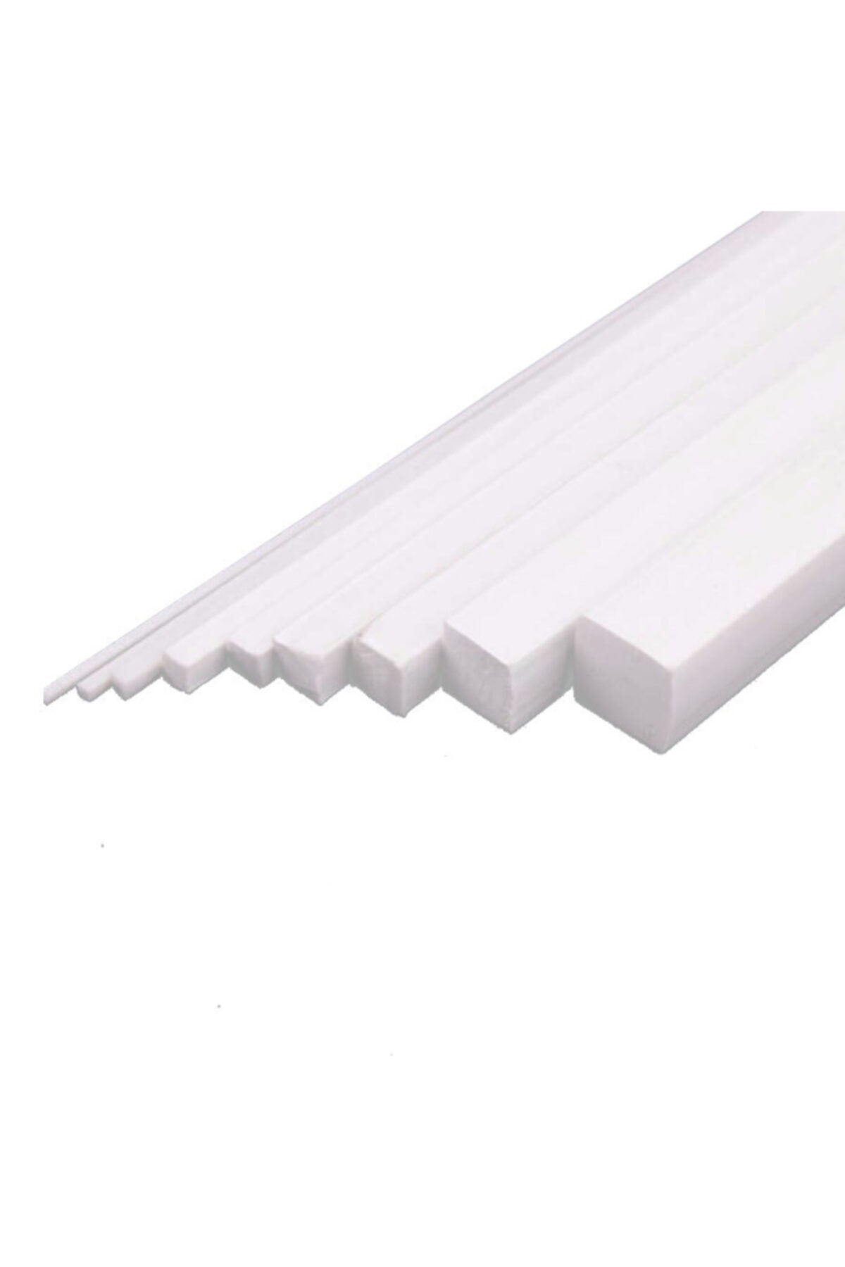 Plastik Kare Çıta Içi Dolu 8x8 mm 50cm 2 Adet