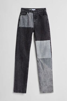 Bershka Kontrast Blok Renkli Yuksek Bel Straight Fit Jean Fiyati Yorumlari Trendyol
