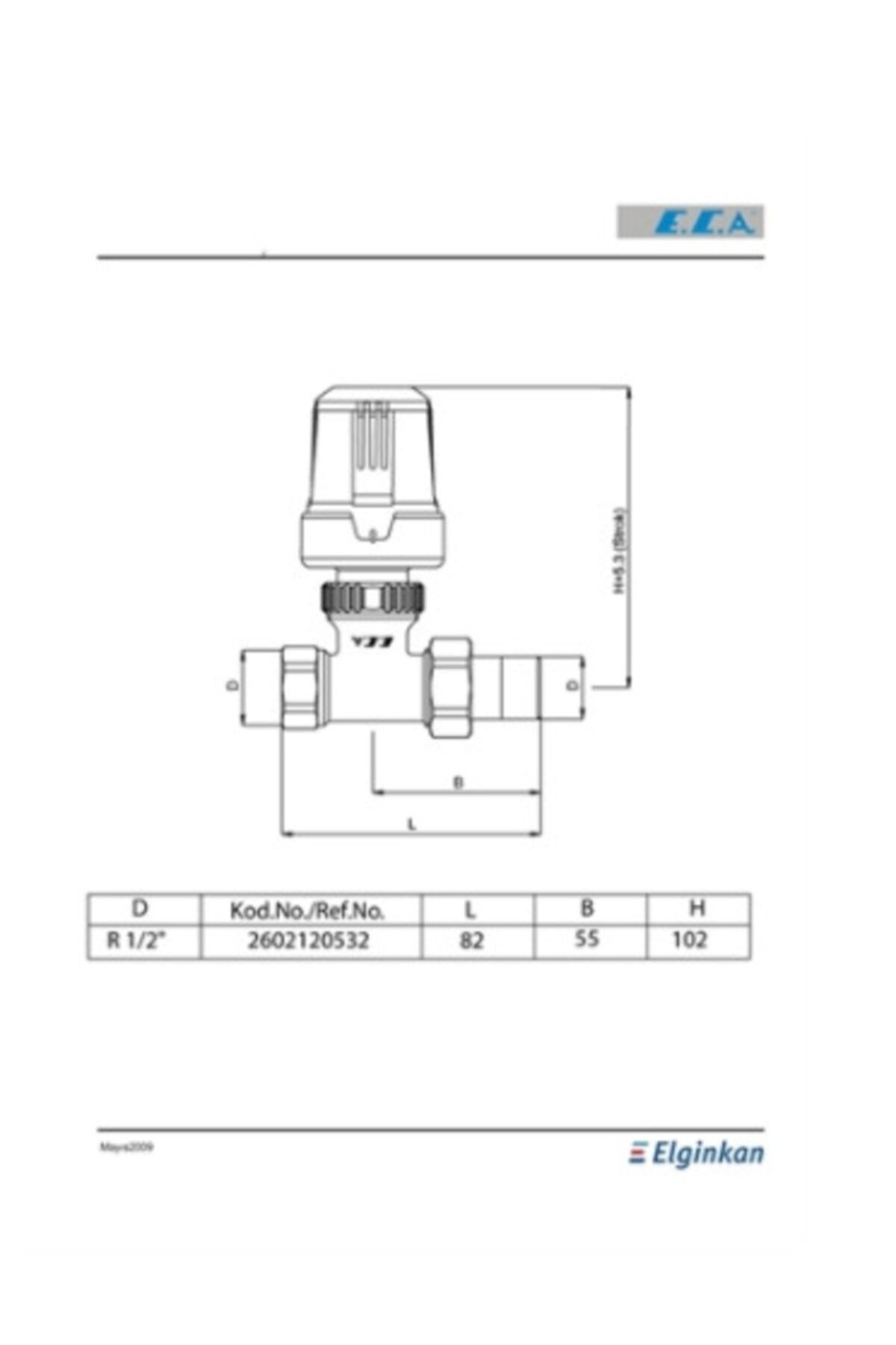Eca-Thermostatic Radiator Valve Corner Type Trv3 2
