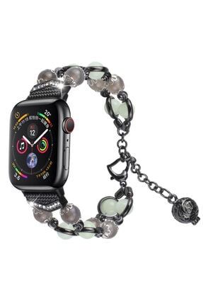 Apple Watch Uyumlu 42-44-45 Mm Şık Taşlı Kordon UMD26